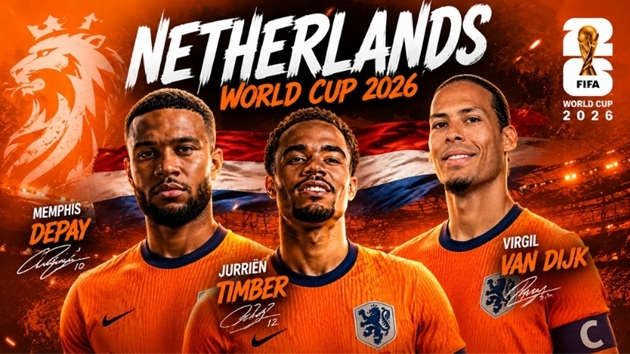 Hà Lan là một trong những đội bóng rất đáng xem tại World Cup 2026. Đội tuyển Hà Lan tại World Cup 2026