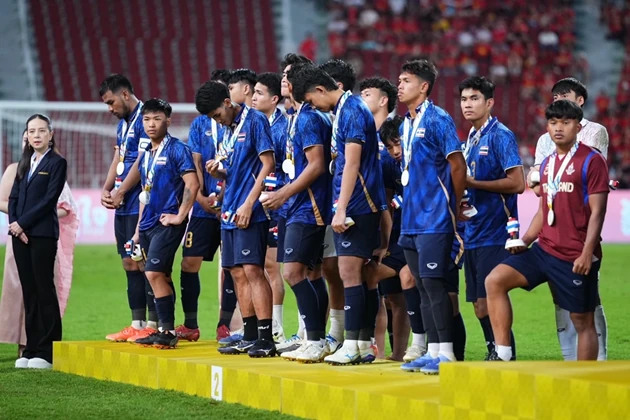 Đội U22 cùng bóng đá Thái Lan không thể giành HCV ở SEA Games 33. Ảnh: FA Thailand Đội U22 Thái Lan thất bại ở SEA Games
