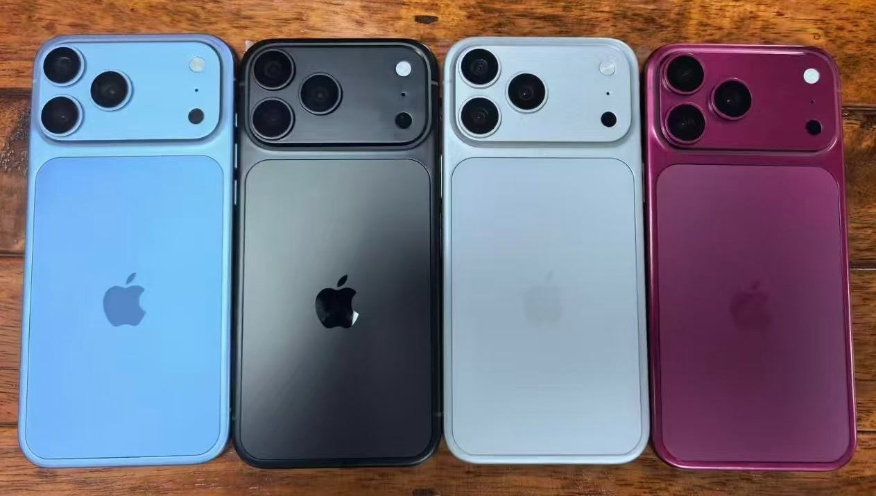 4 màu iPhone 18 Pro gồm xanh dương nhạt, đen, bạc và cherry